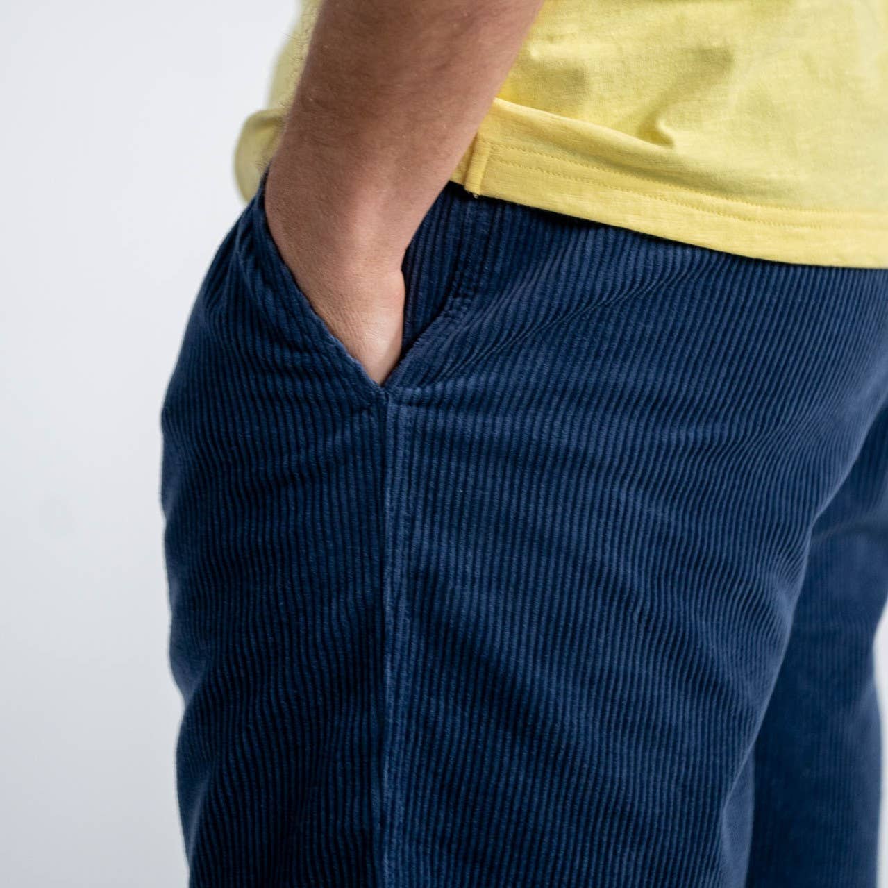 Pantaloncini in velluto blu navy Beach Horizon