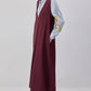 Abito pinafore lungo con scollo a V