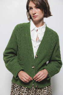 Cardigan in maglia con scollo a V