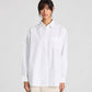 Camicia Astrid in popeline di cotone biologico bianca