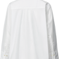 Camicia corta Flora in popeline di cotone biologico bianca
