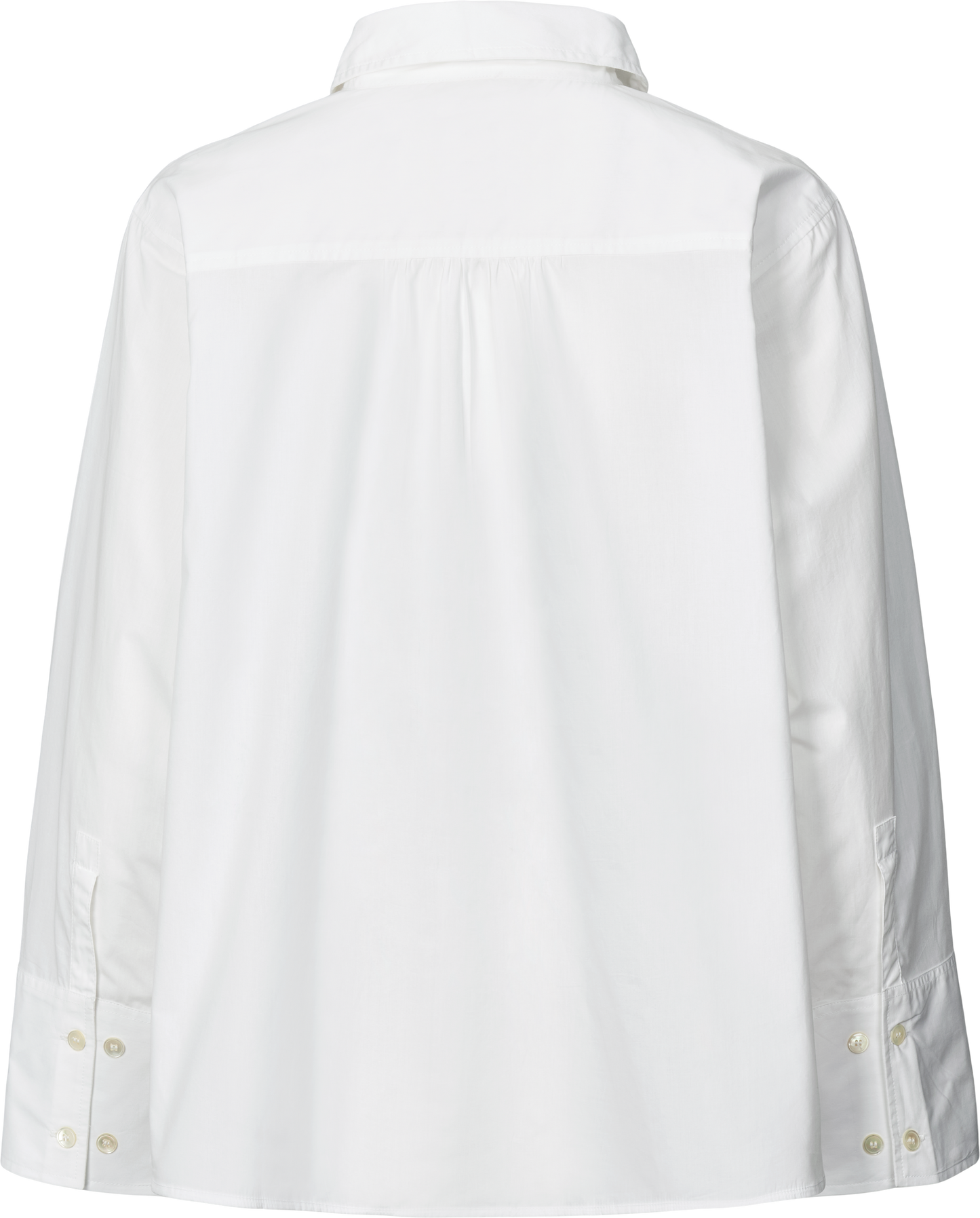Camicia corta Flora in popeline di cotone biologico bianca