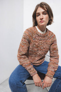 Maglione a maglia strutturata multicolor