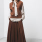 Gilet in maglia rasata girocollo
