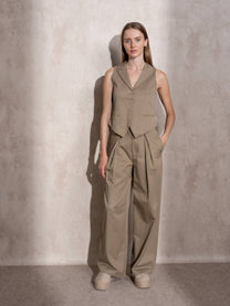 Gilet sartoriale con bottoni da donna