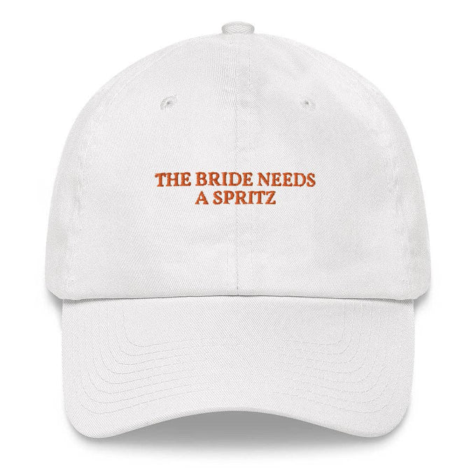 Cappellino ricamato "The Bride Needs a Spritz"