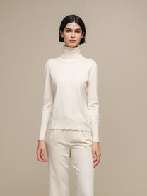 Maglione dolcevita da donna in maglia morbida