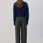 Cardigan in maglia con colletto ampio e zip