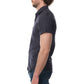 Camicia uomo in cotone e lino tinta unita blu navy scuro