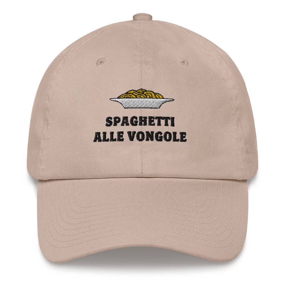 Cappellino baseball ricamato “Spaghetti alle Vongole”