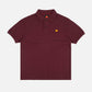 Polo Essential in Cotone Biologico Bordeaux