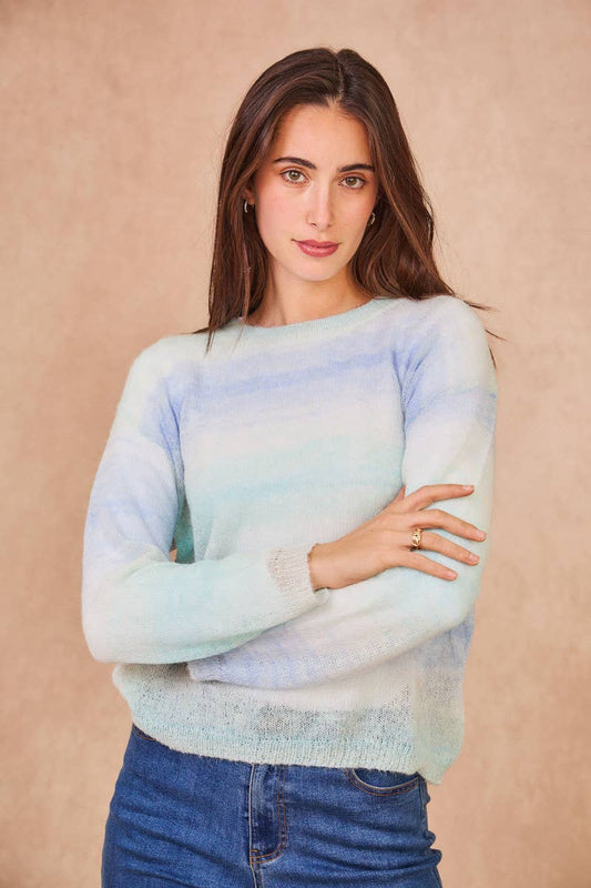 Maglione sfumato Moretta in tonalità pastello