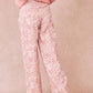 Pantaloni a vita alta in cotone con stampa floreale e gamba ampia