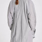 Camicia lunga a righe in popeline di cotone biologico