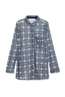 Camicia lunga con paillettes a quadri