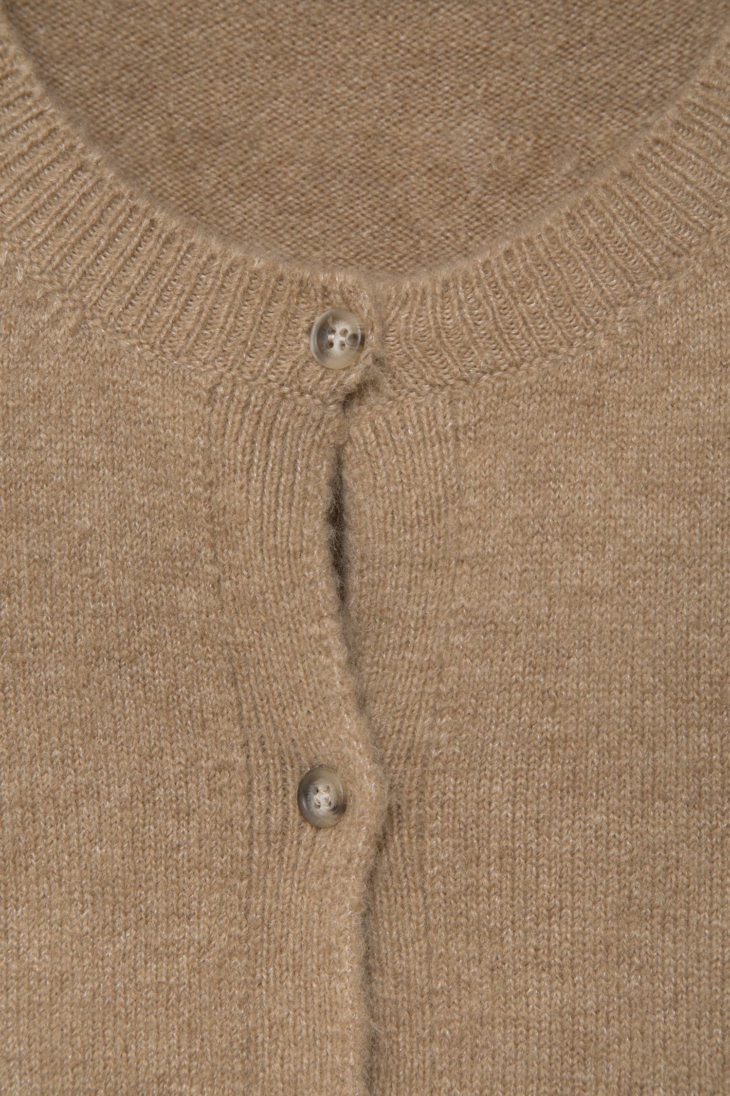 Cardigan in maglia rasata con maniche a tre quarti