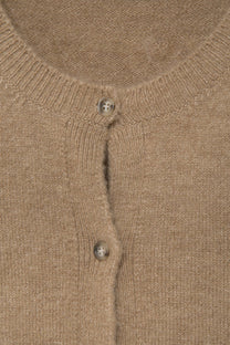 Cardigan in maglia rasata con maniche a tre quarti