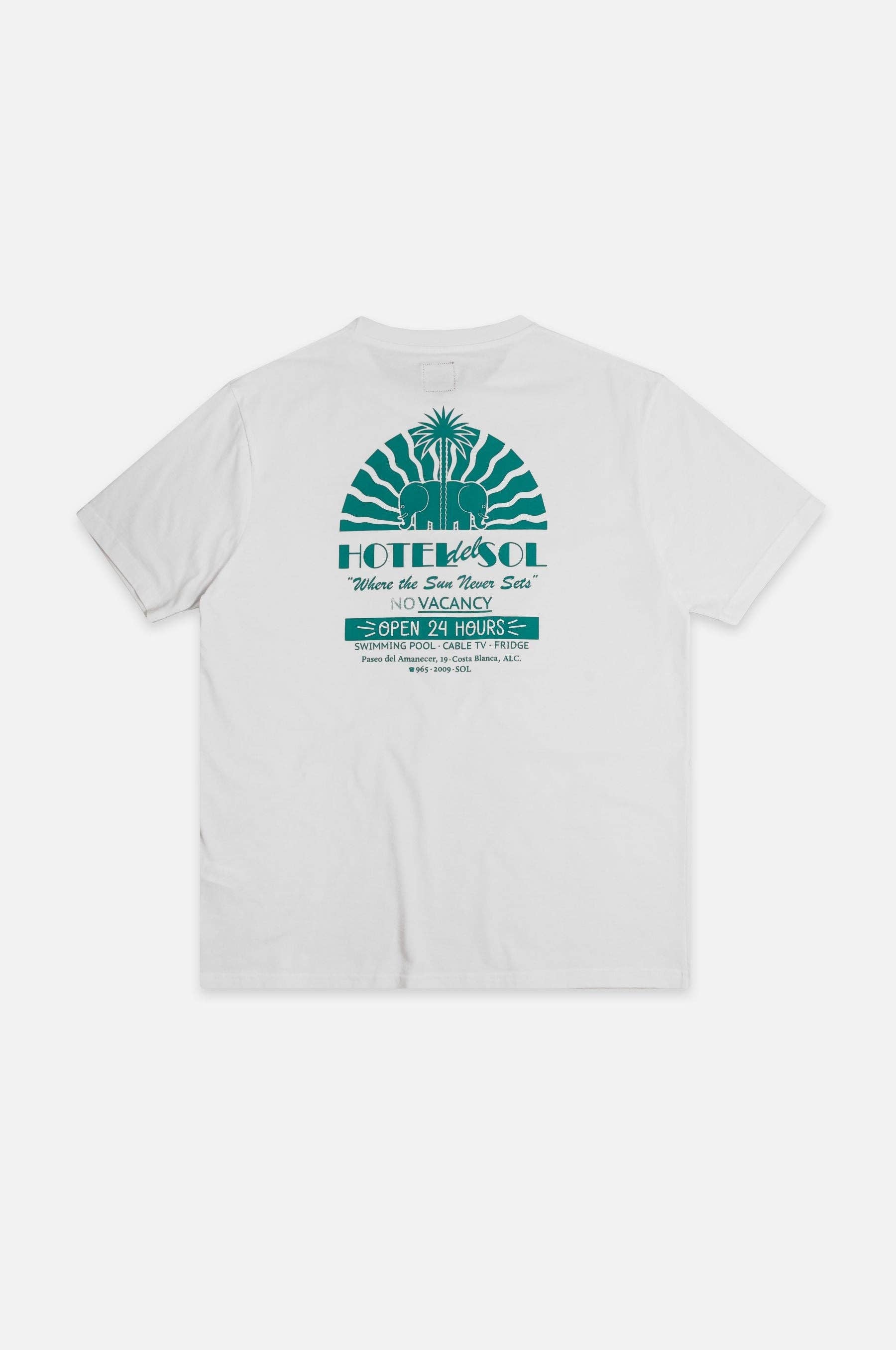T-shirt bianca Hotel del Sol in cotone organico