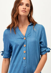 Abito corto in tencel