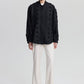 Bomber in pizzo floreale nero da donna