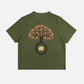 T-shirt donna pigmentata Fafe verde quercia in cotone biologico