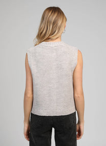 Cardigan smanicato in maglia Lejicky in lino