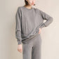 Maglione girocollo classico in misto cashmere