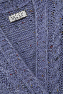 Gilet in Maglia Strutturata con Scollo a V