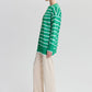 Maglione oversize a righe verde