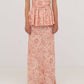 Gonna lunga rosa con stampa sistema solare Sophia