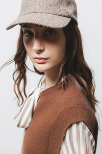 Gilet in maglia rasata girocollo