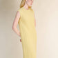 Abito smanicato in maglia a trecce misto cashmere