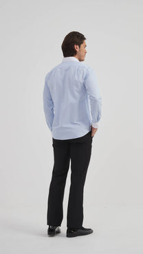 Camicia comfort a righe cielo