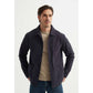 Giacca chic in cotone blu navy da uomo