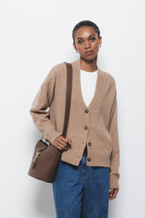Cardigan in maglia con scollo a V