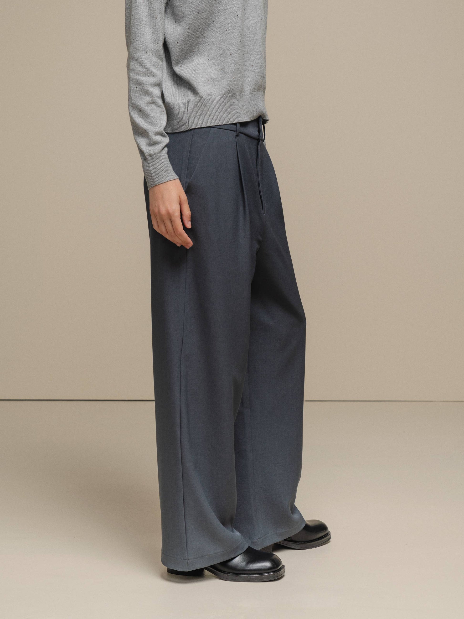 Pantaloni palazzo a vita alta