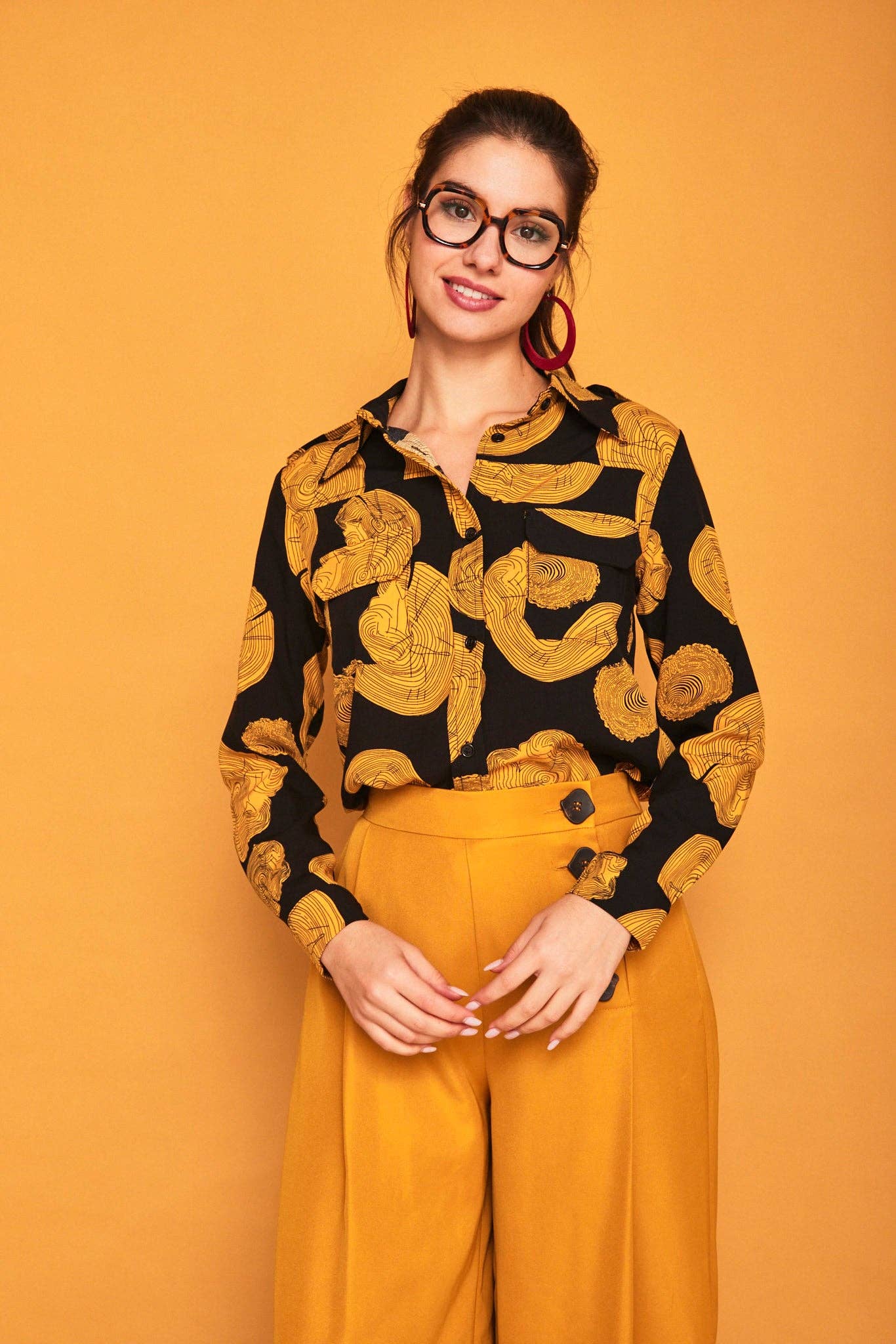 Camicia Canario in viscosa con stampa
