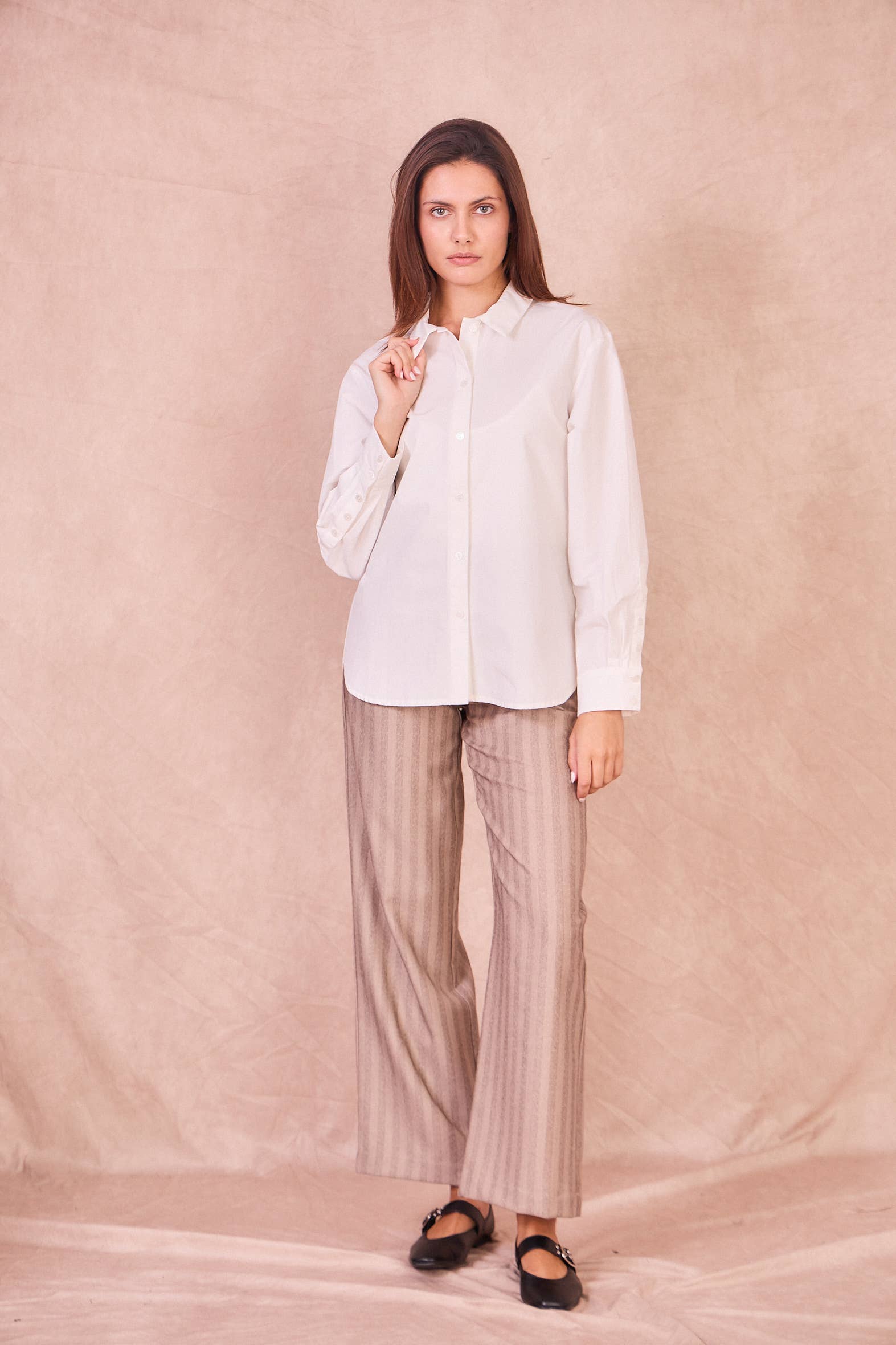 Camicia Alexandra in cotone con bottoni