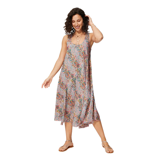 Abito estivo midi boho senza maniche