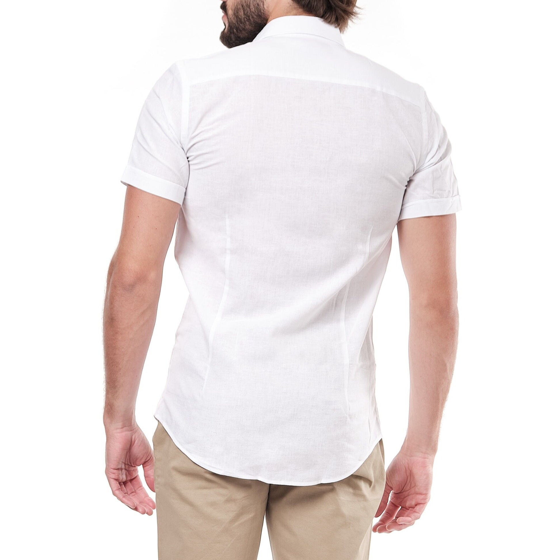 Camicia uomo bianca tinta unita Zarael