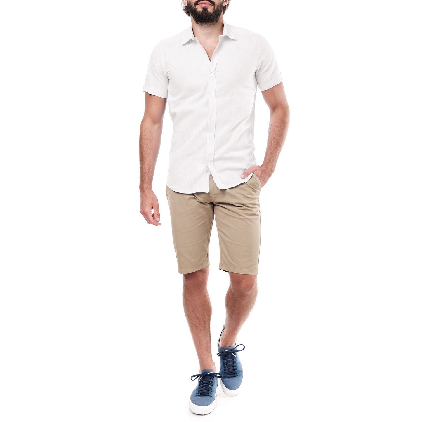 Camicia uomo bianca tinta unita Zarael