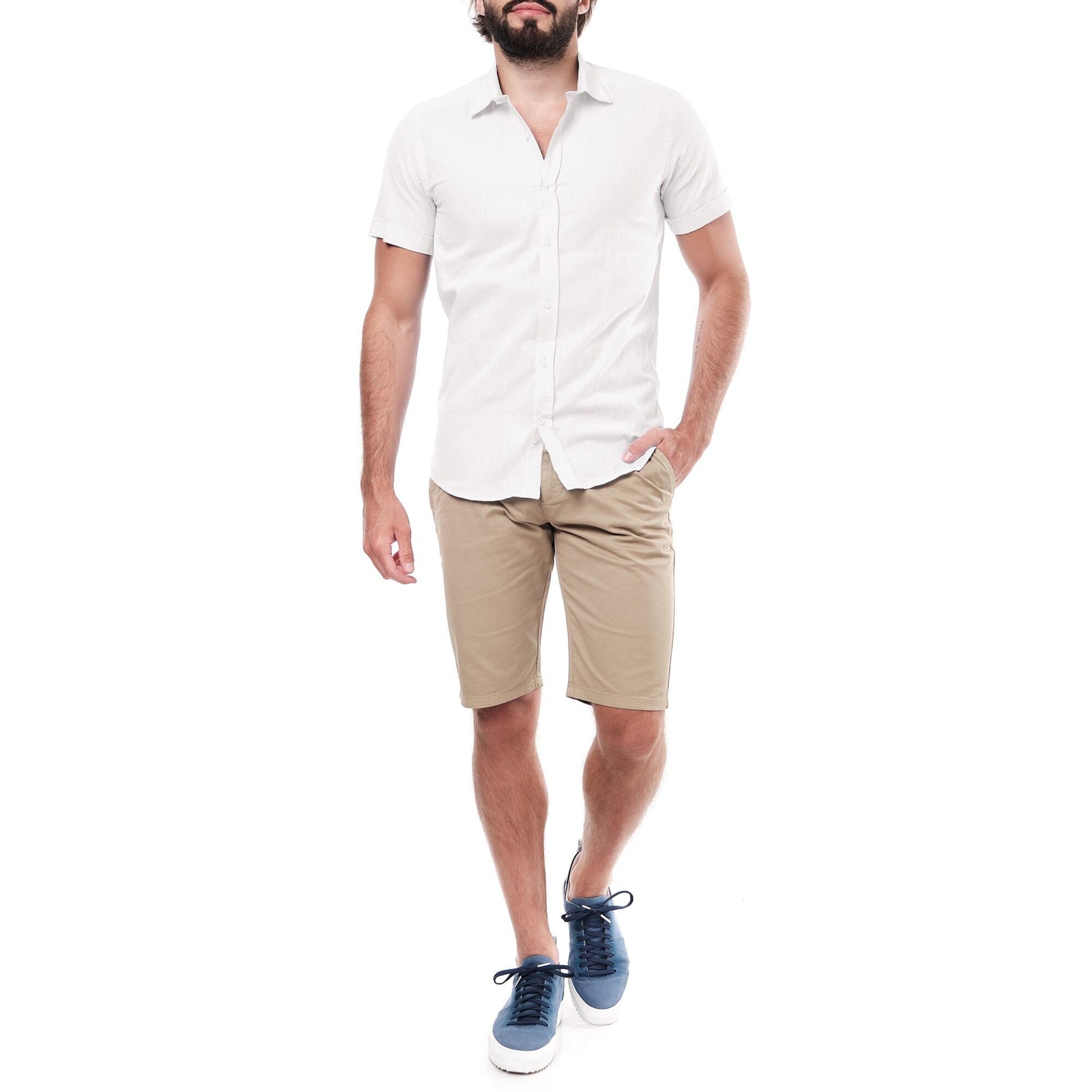 Camicia uomo bianca tinta unita Zarael