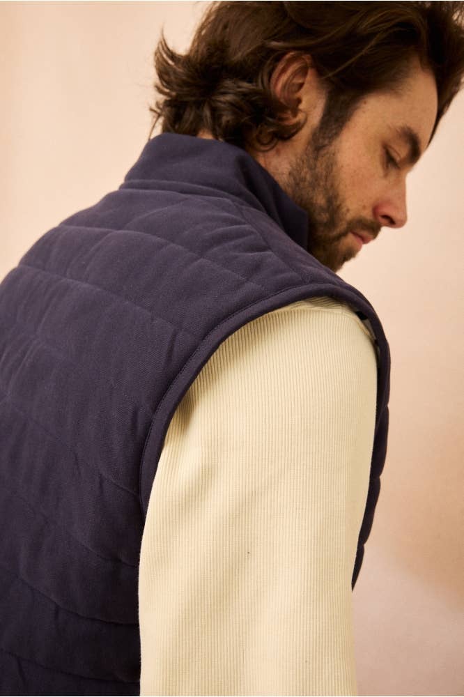 Gilet imbottito Ami Marine in pile di cotone