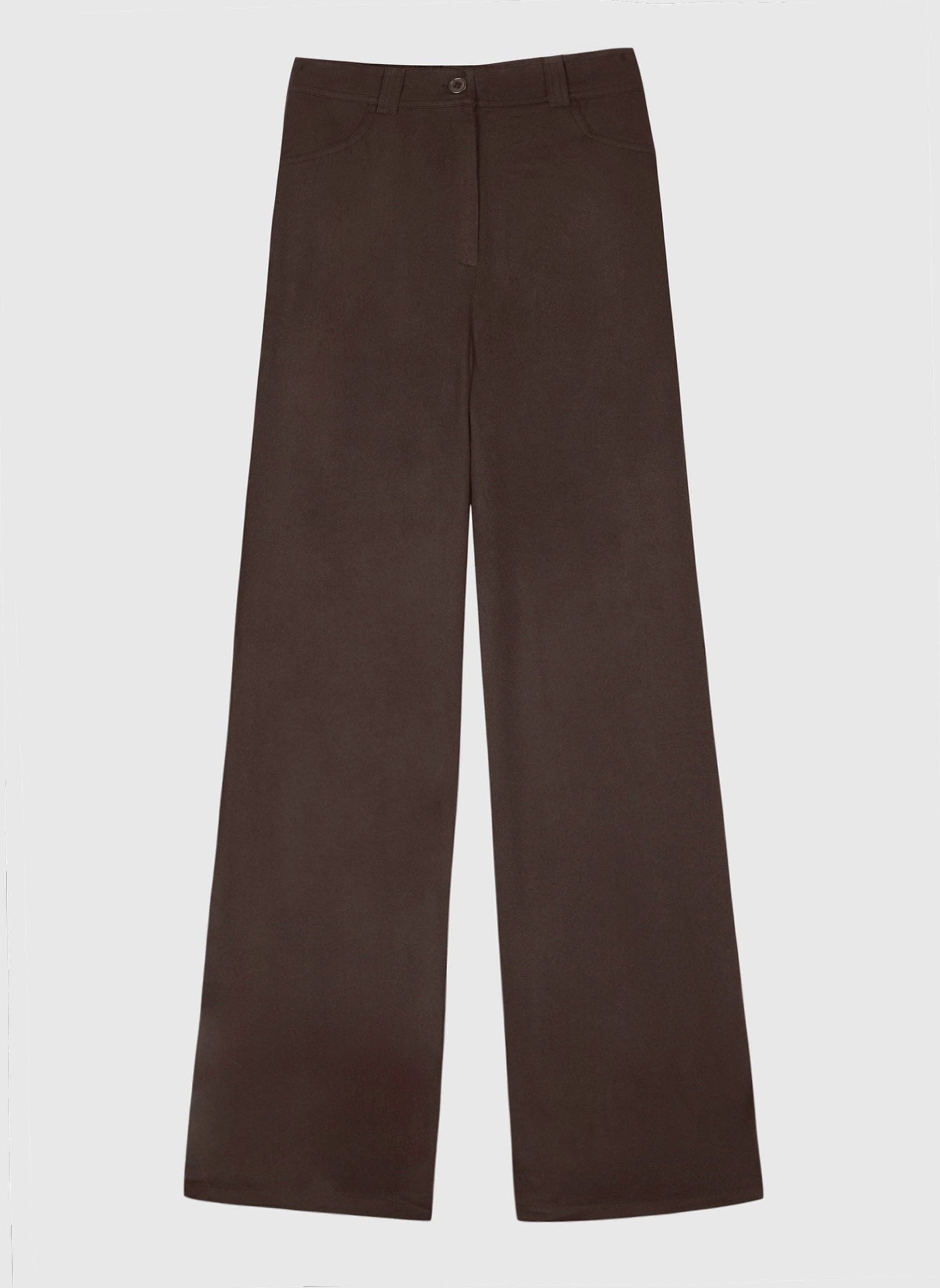 Pantaloni marroni a gamba dritta Phorila