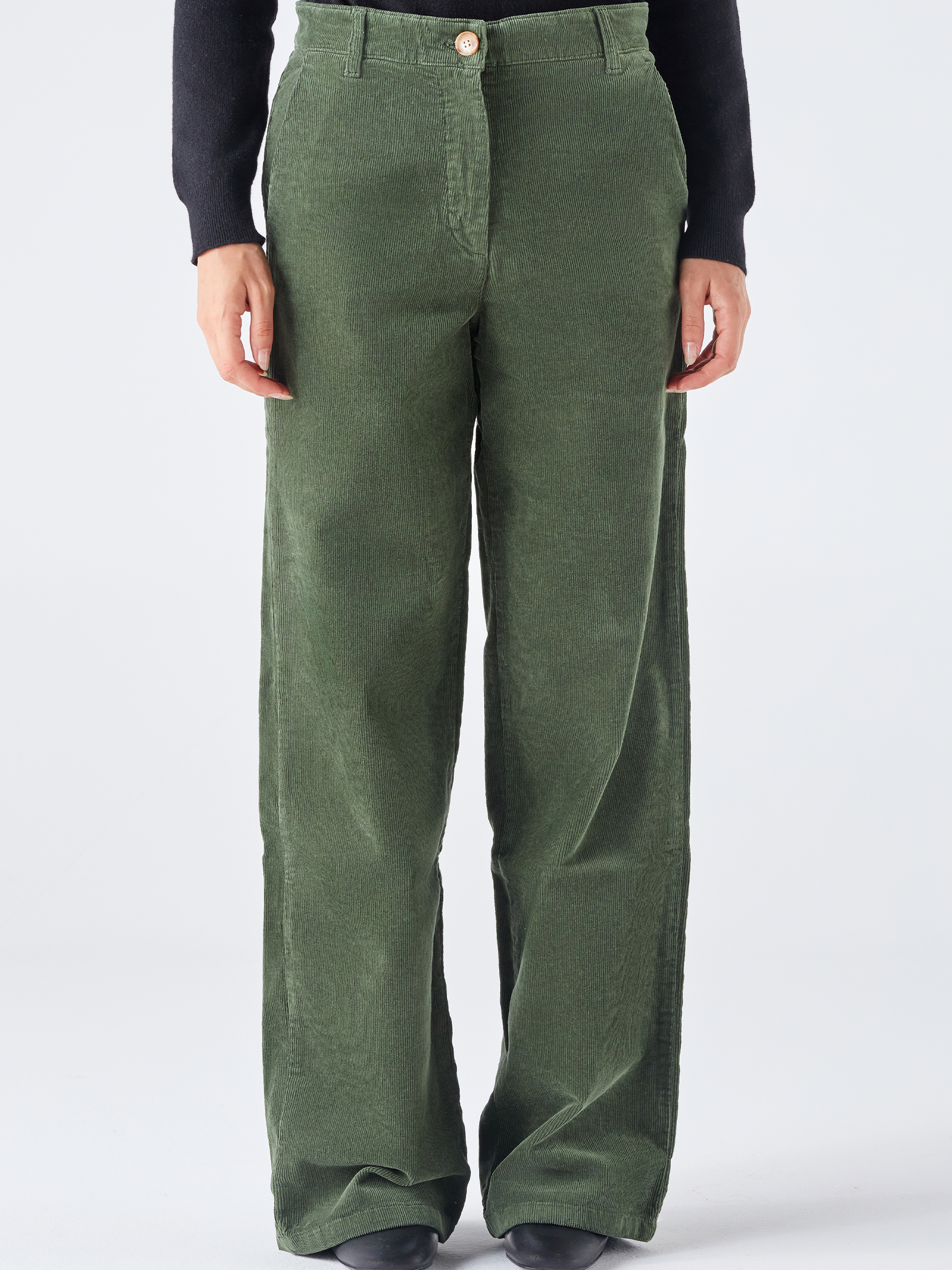 Pantaloni lunghi in velluto a coste