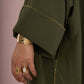 Kimono estivo midi in cotone con maniche a 3/4
