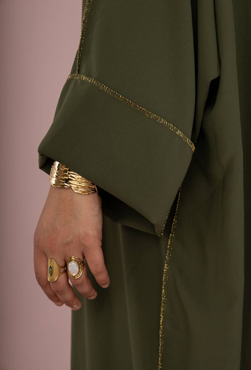 Kimono estivo midi in cotone con maniche a 3/4