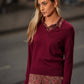Maglione a Scollo a V in Lana e Cashmere