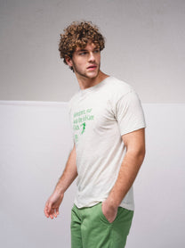 T-shirt in cotone con stampa messaggio