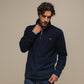 Polo uomo in felpa mezza zip